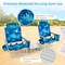 2 Packs 5-Position Outdoor Folding Backpack Beach Table Chair Reclining Chair Set